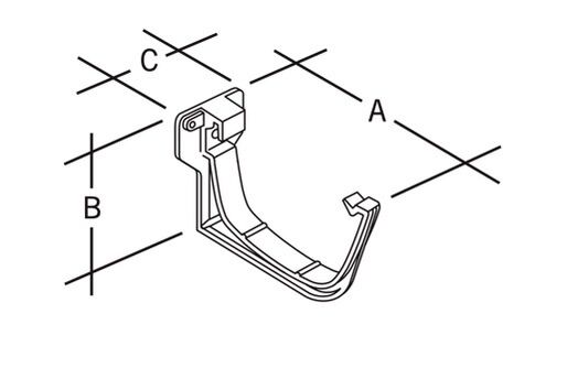 RKF2 Ultraframe Marley Flowline Fascia External Screw Fix Gutter Bracket FGB001