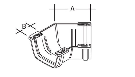 RAF2 Marley Flowline 45 Deg Ultraframe Conservatory Gutter Bend FGU135
